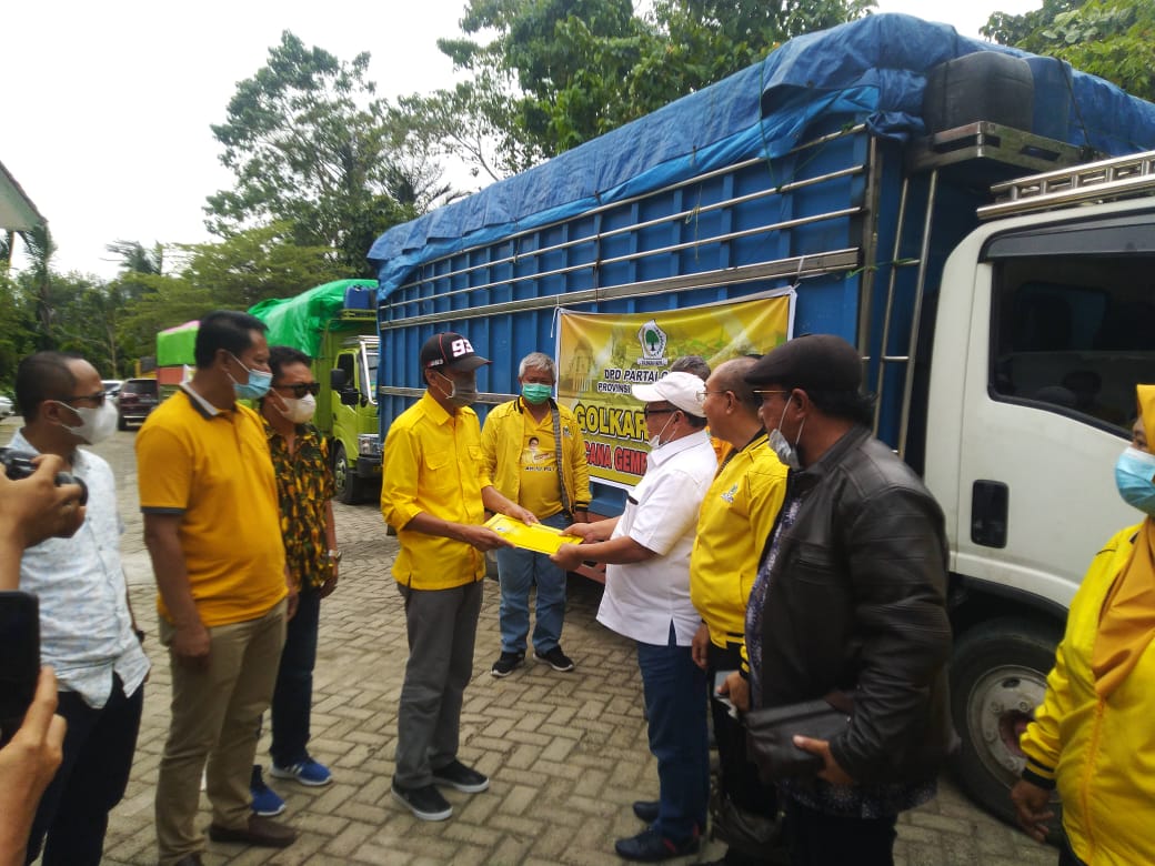 Golkar Sulbar Apresiasi Solidaritas Golkar Sulteng, Datang Bawa Bantuan Lima Truk untuk Korban Gempa